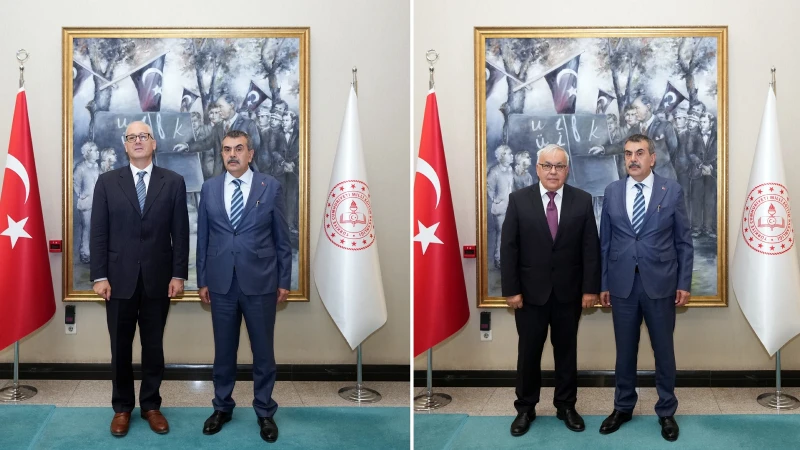Bakan Tekin'den eğitim diplomasisi: Rusya ve Mısır büyükelçilerini kabul etti