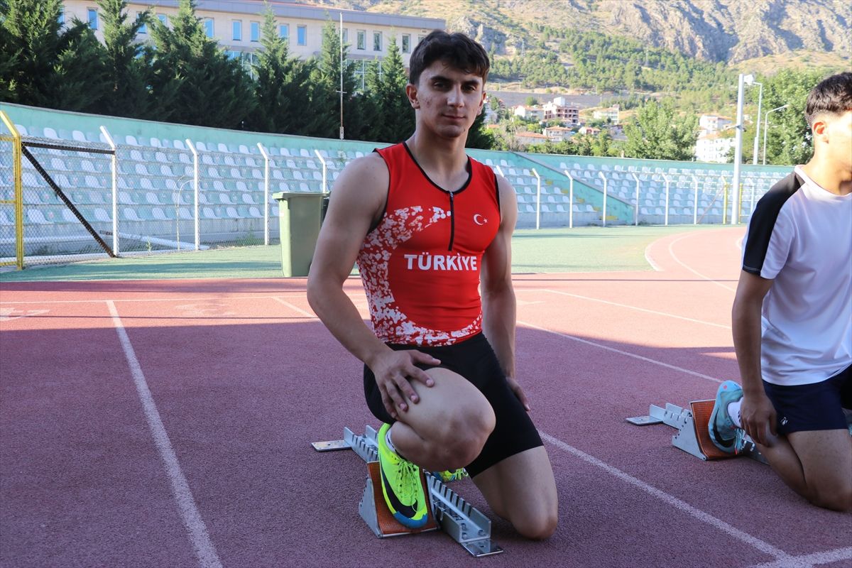Yetenek taramasında keşfedilen Mehmet Akif atletizm milli takımına seçildi
