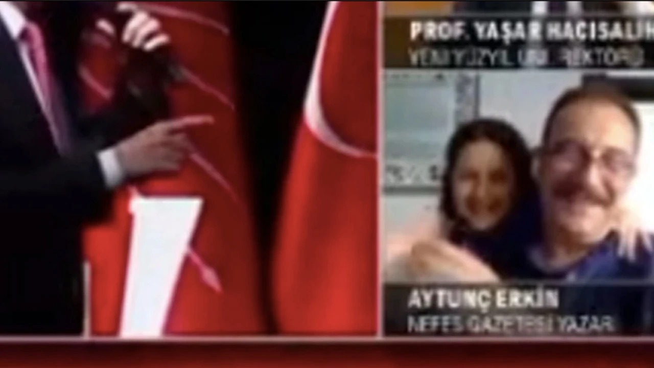 TV100 canlı yayınında renkli anlar: Minik konuk ekrana girdi