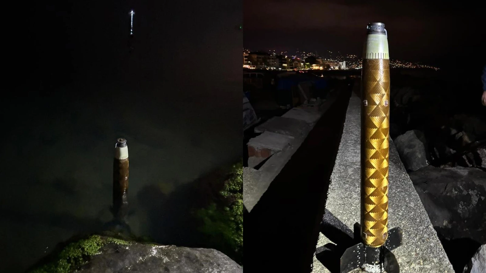Trabzon'da sahilde roket parçası bulundu