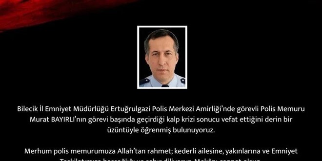 Görevi başında kalbine yenildi: 29 yıllık polis hayatını kaybetti
