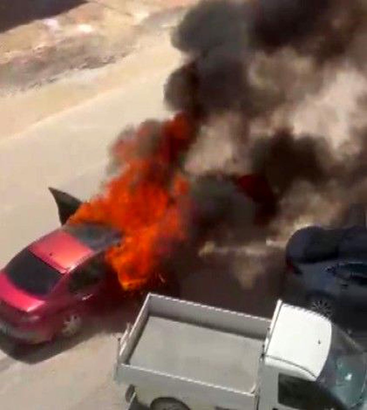 Kahramanmaraş'ta otomobil yangını