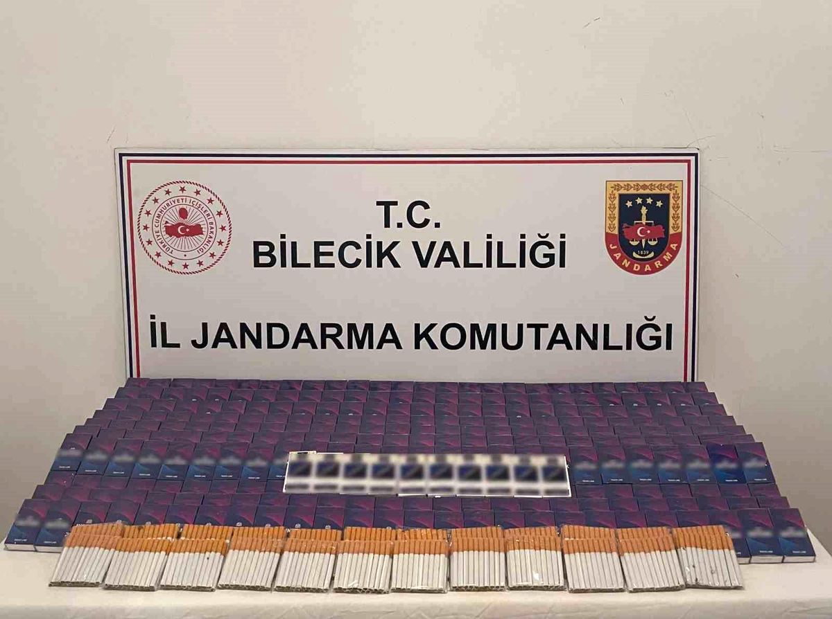 Bilecik'te 9 bin 900 adet doldurulmuş makaron ele geçirildi
