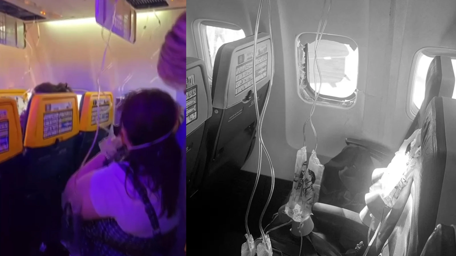 Gökyüzünde kabus anları! Uçağın camı patladı, dışarı çekilen yolcuyu eşi kurtardı