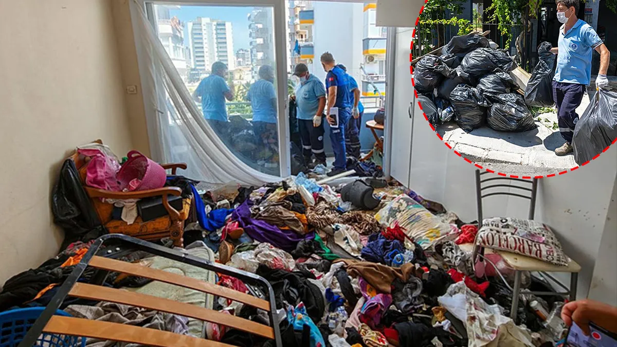 Mersin’de çöp ev vakası! Böylesi görülmedi: Tam 5 kamyon dolusu atık çıktı!