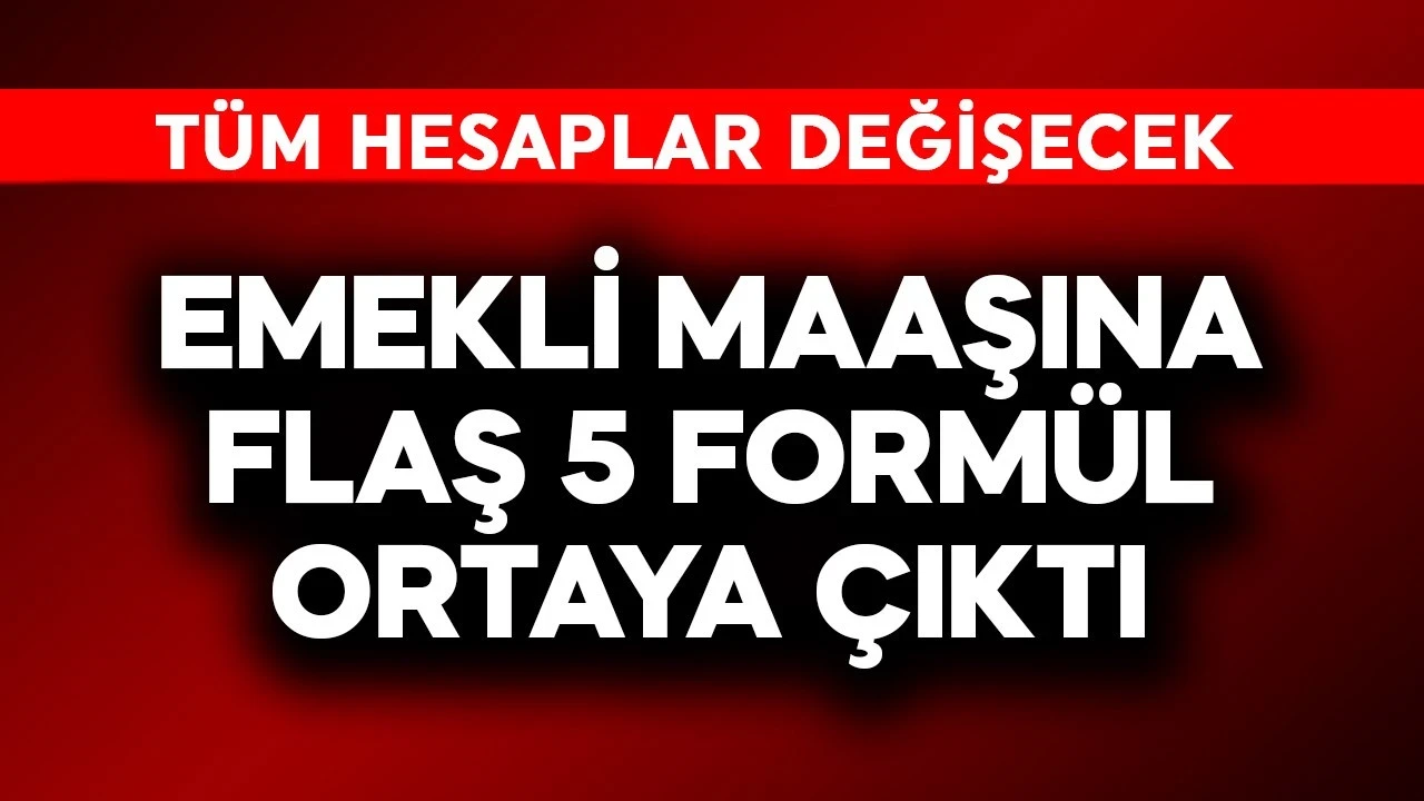 Emekli maaşına flaş 5 formül ortaya çıktı