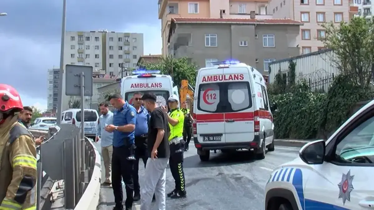 Maltepe'de faciadan dönüldü! Tanker bariyerlere çarptı, peş peşe kaza yaşandı