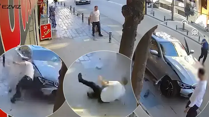 "Çarptı, 2 metre havaya savurdu; yaralıya değil, hasara baktı! Sürücüden pes dedirten davranış