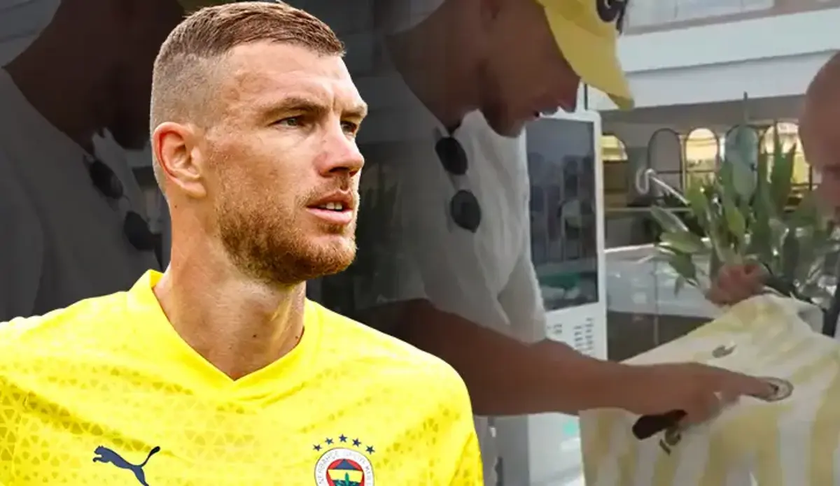 Edin Dzeko, Fenerbahçe'nin yeni formasına hayran kaldı! Uzun uzun baktı, taraftalar yorum yağdırdı