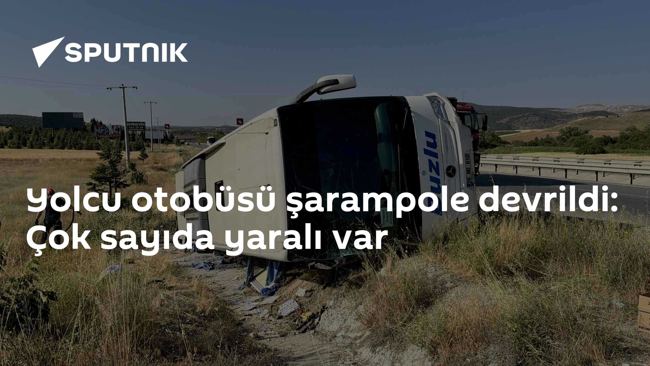 Yolcu otobüsü şarampole devrildi: Çok sayıda yaralı var