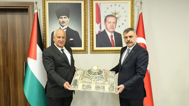 Bakan Çiftçi Filistin İçişleri Bakanı Ziyad Hab el Rih ile görüştü