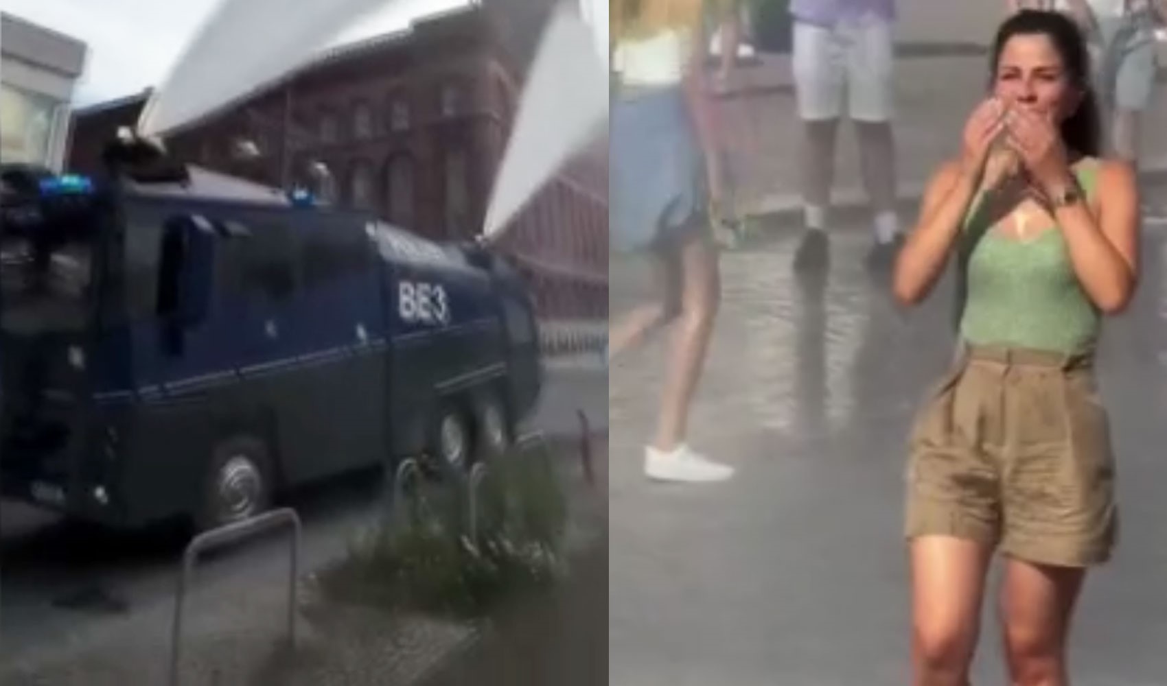 Polis TOMA’larla halkı serinletti