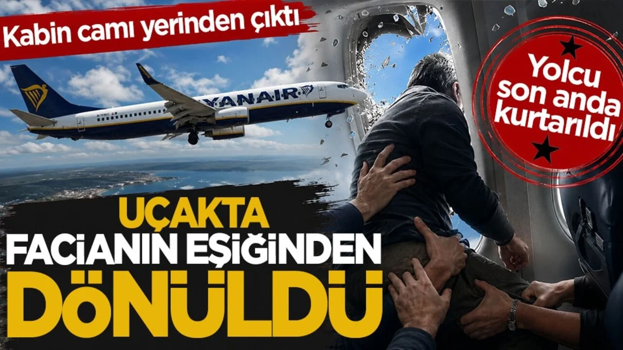 Uçakta facianın eşiğinden dönüldü: Kabin camı yerinden çıktı! Yolcu son anda kurtarıldı