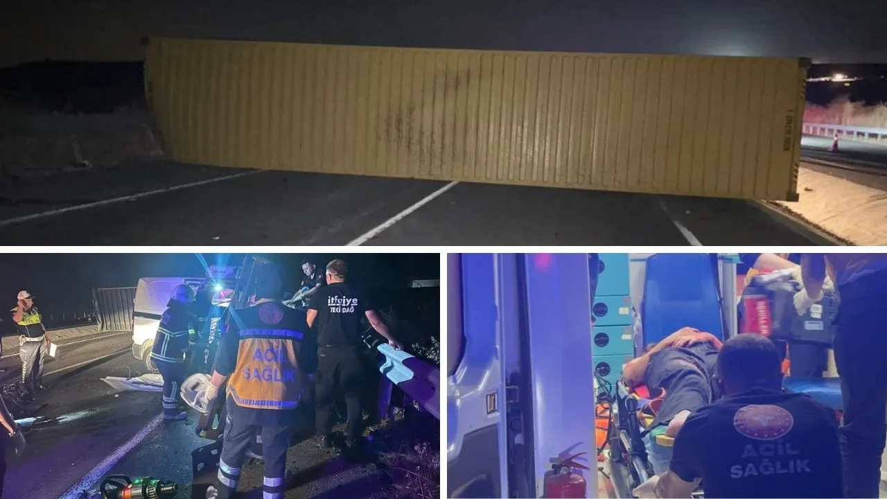 Tekirdağ'da feci olay! Tırın dorsesi yola savruldu: Zincirleme kazada 3 kişi hayatını kaybetti