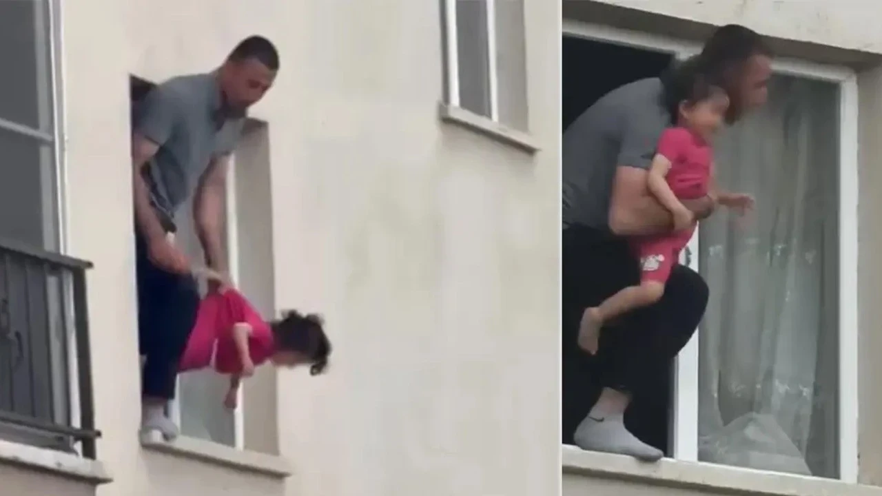 Ankara'da dehşet anları! Bıçakla 3 yaşındaki kızını rehin aldı! Polis vurarak durdurdu