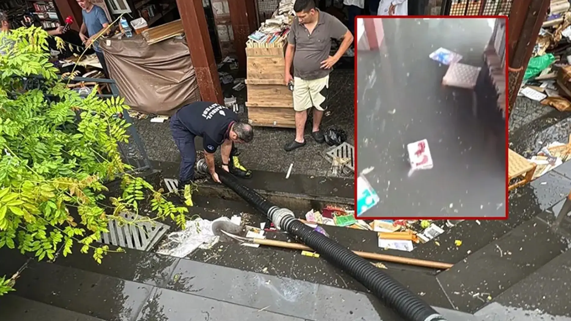 Üsküdar'da tarihi kitaplar sular altında kalmıştı: Vali Gül'den sahaflara ziyaret