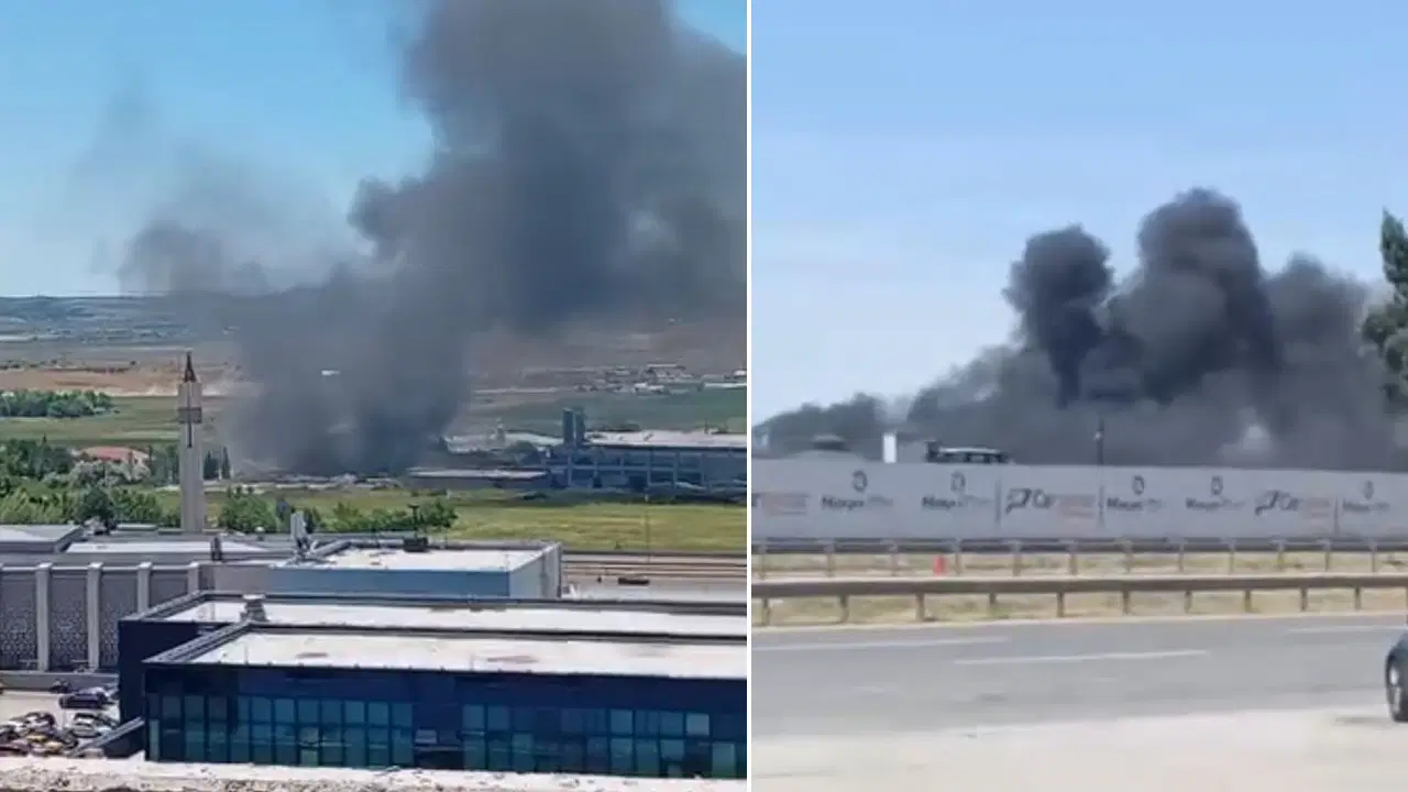 Ankara'da alçı fabrikasında korkutan yangın: Ekipler sevk edildi