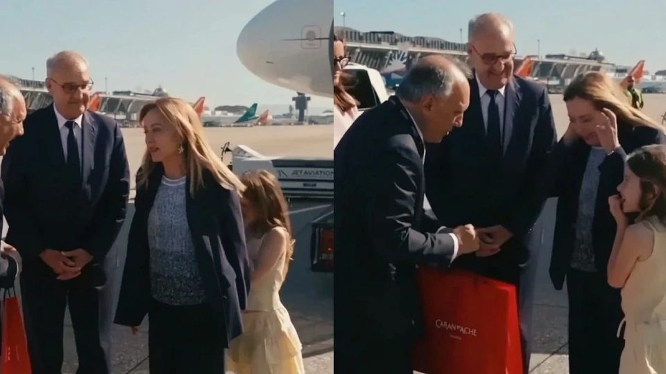 G7 zirvesinde dikkat çeken anlar: Meloni'nin kızı kameralardan böyle kaçtı