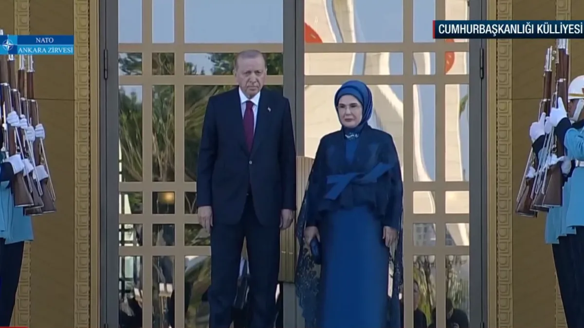 Küliiye'de tarihi NATO resepsiyonu: Erdoğan çifti liderleri karşılıyor
