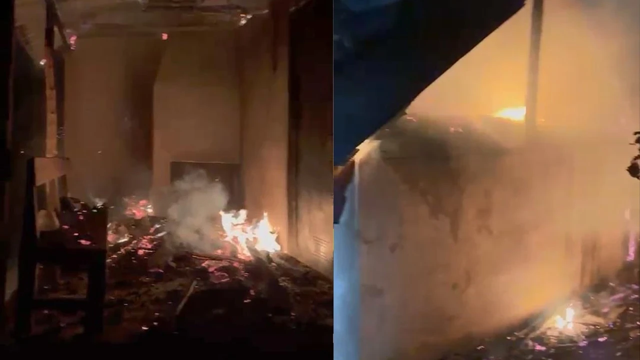 Bingöl'de arazide başlayan yangın müstakil eve sirayet etti