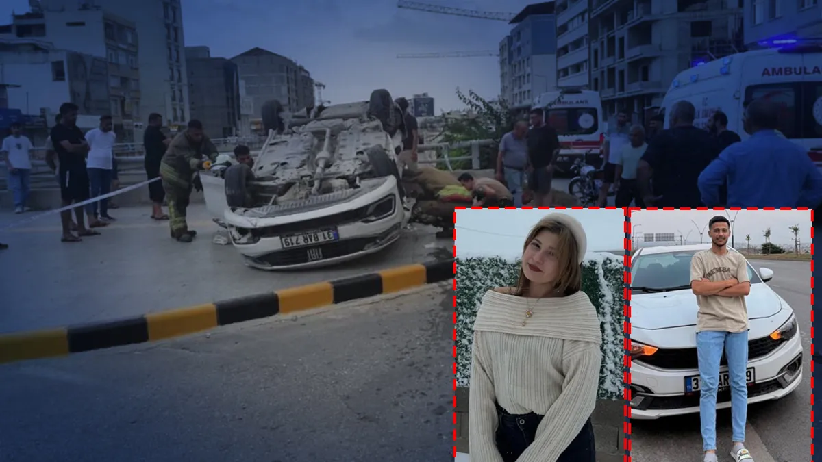 Hatay'da feci kaza: Takla atan otomobilde 19 ve 23 yaşındaki 2 genç hayatını kaybetti