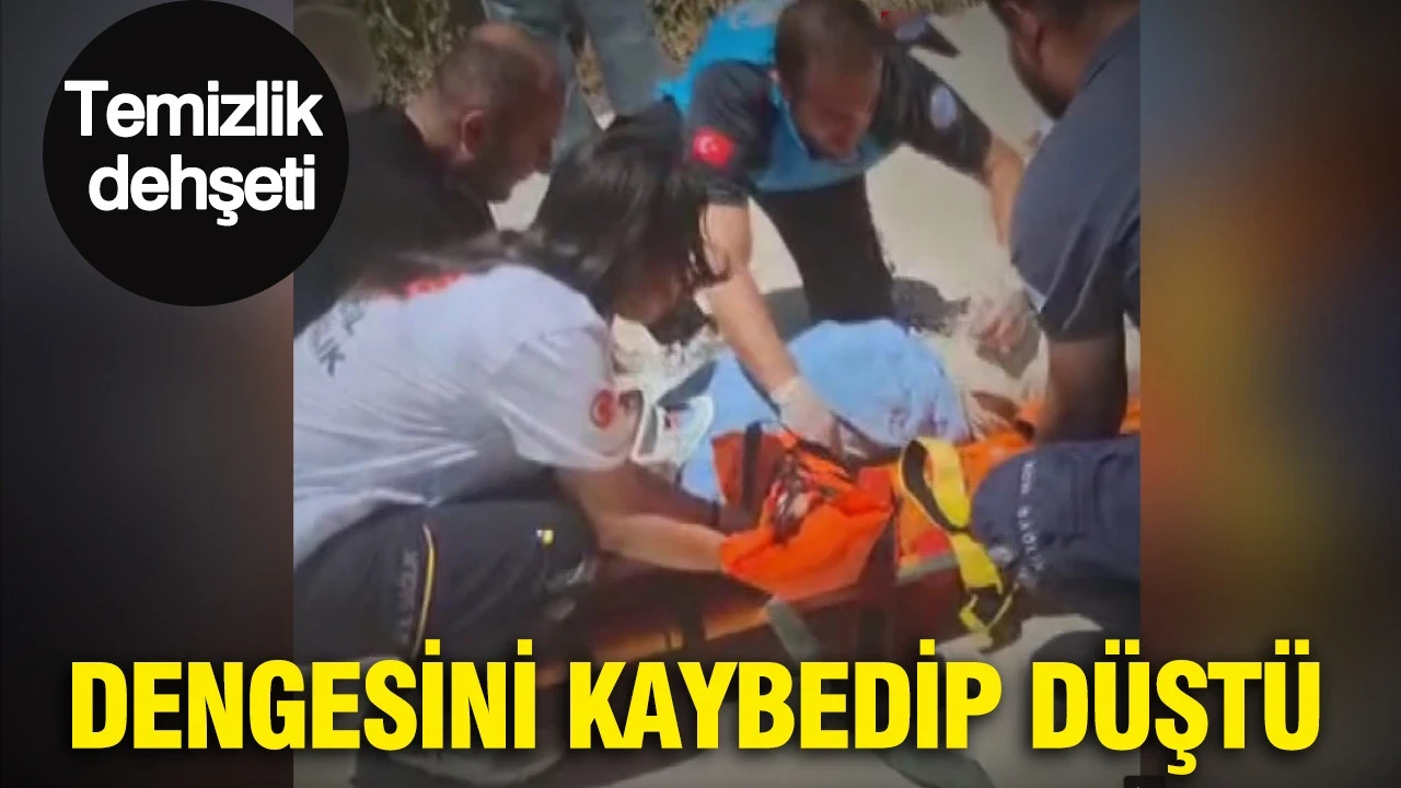 Dengesini kaybedip düştü: Temizlik dehşeti: Aksaray’da korkunç kaza