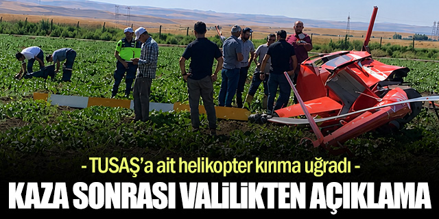 Helikopter Kazası Sonrası Valilikten Açıklama