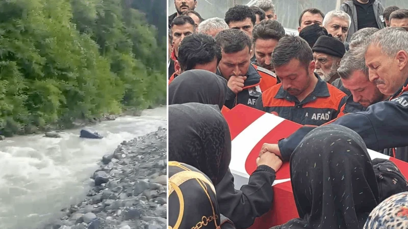 AFAD personeline hüzünlü veda: Eşi tabutuna son kez sarıldı, babası namazını kıldırdı