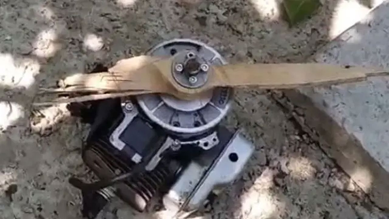 Kastamonu'da evin bahçesine İHA düştü