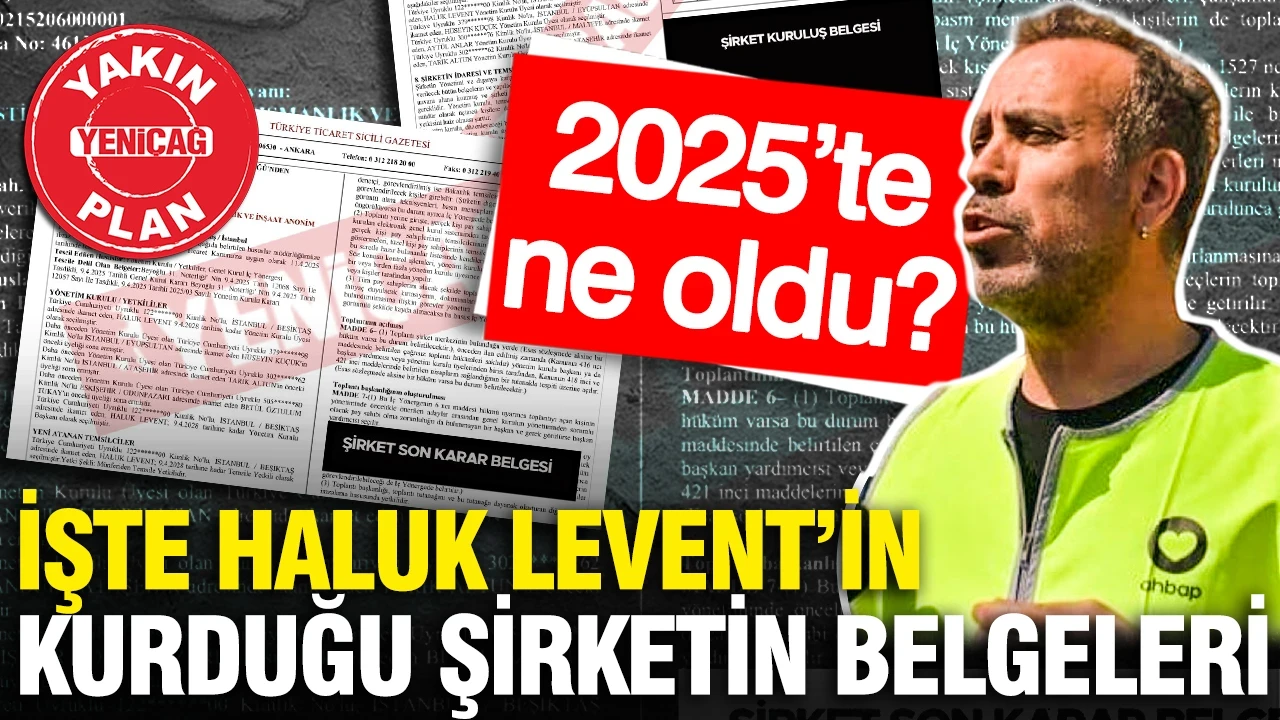 İşte Haluk Levent’in kurduğu şirketin belgeleri: 2025’te ne oldu?