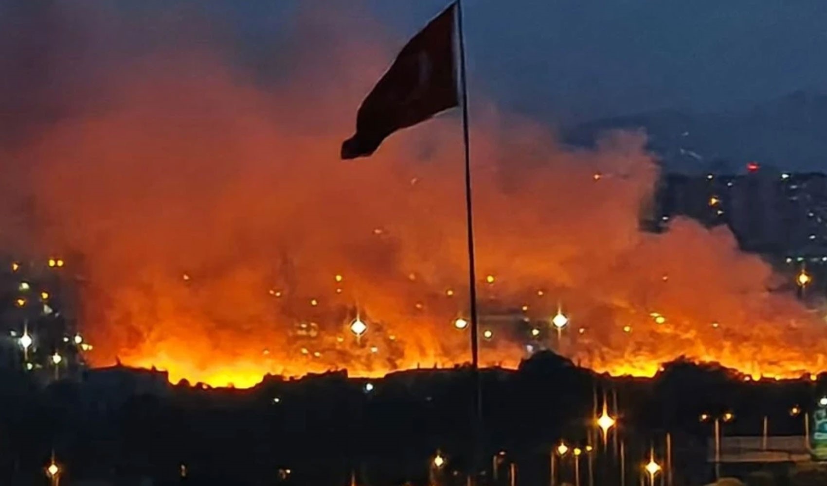 Ankara'da otluk alanda yangın