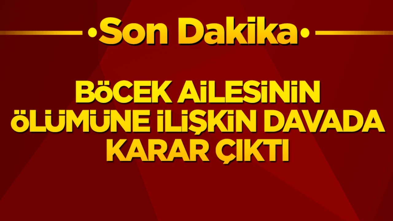 Böcek ailesinin ölümüne ilişkin davada karar çıktı