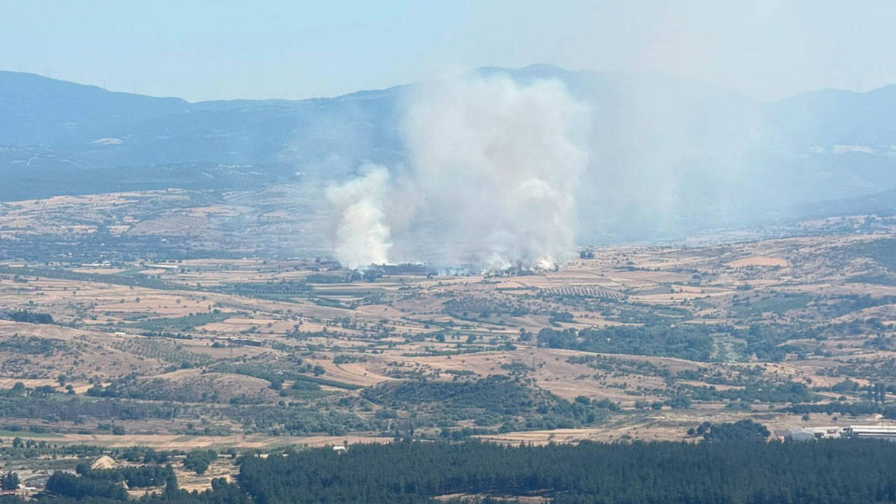 Balıkesir'de arazide yangın: Havadan ve karadan müdahale ediliyor