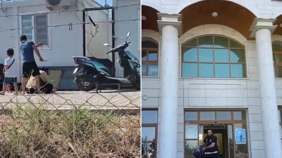 Elinde bıçakla yere yatırıp acımasızca vurdu! Kameralara yansıyan cani koca tutuklandı | HATAY HABERLERİ