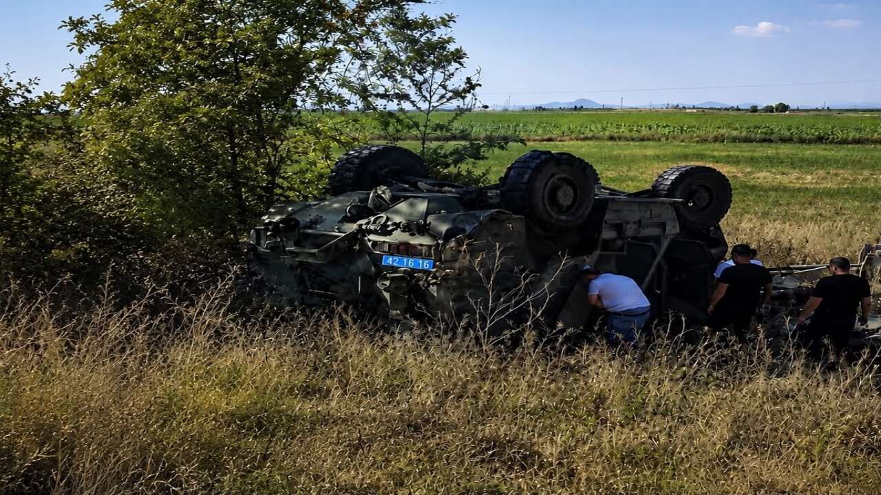 Konya’da askeri araç devrildi, 1 personel yaralandı