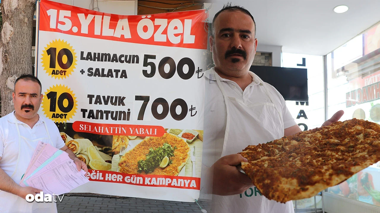 50 TL'ye lahmacun sattı, başına iş açtı