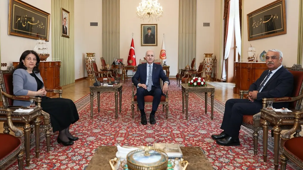 TBMM'de "Terörsüz Türkiye" görüşmesi! Kurtulmuş DEM heyetini kabul etti