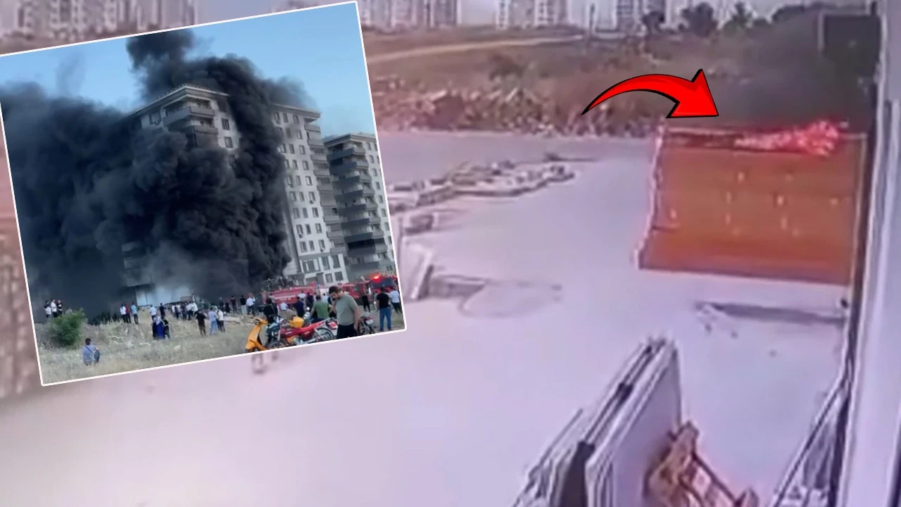 Karton kutular tutuştu: Beyaz İnci Sitesi’ni yakan anlar görüntülendi