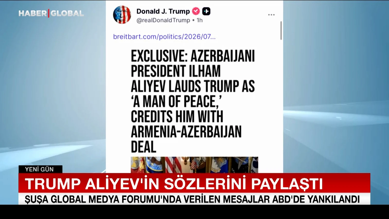 Trump Aliyev’in sözlerini paylaştı
