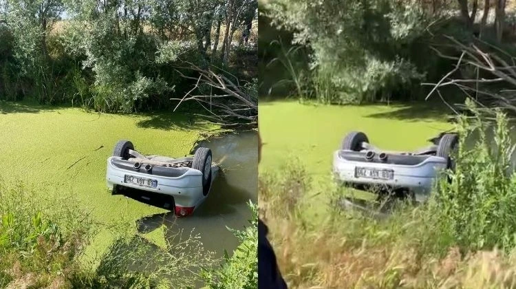Aksaray’da otomobil drenaj kanalına düştü: 2 ölü