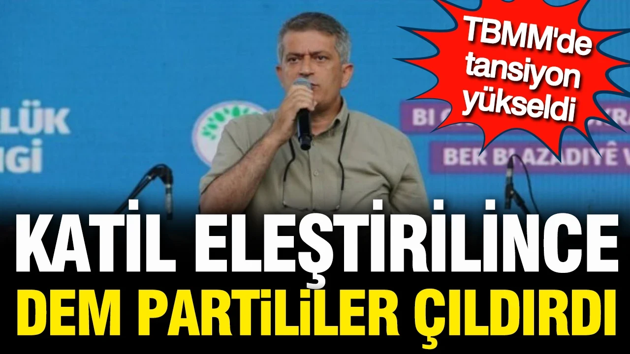 Katilin sahneye çıkarılması eleştirilince DEM Partililer çıldırdı