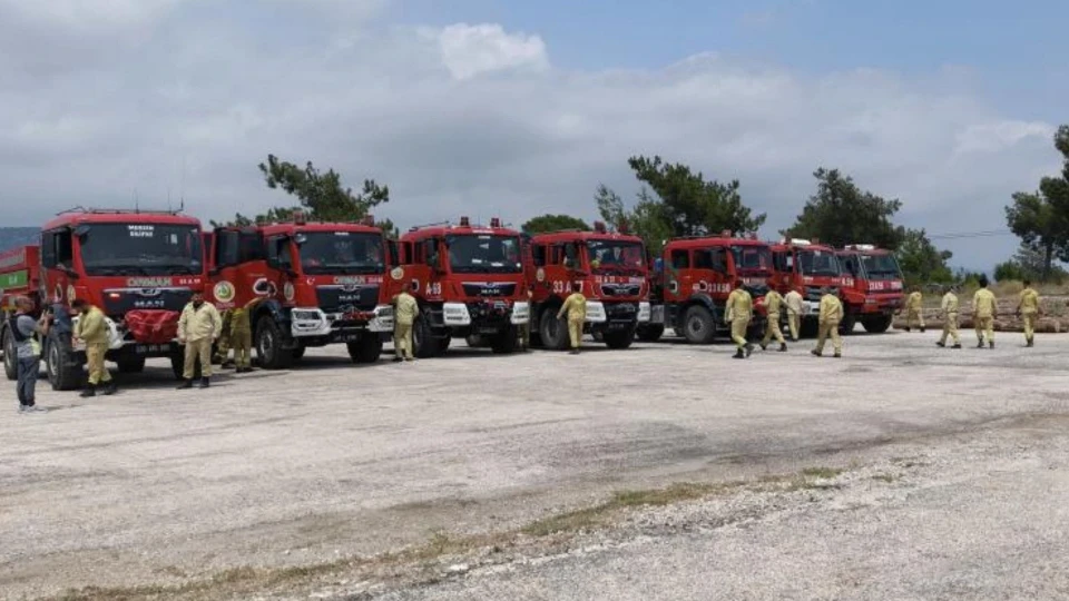 Mersin Orman Bölge Müdürlüğü'nden dev yangın tatbikatı