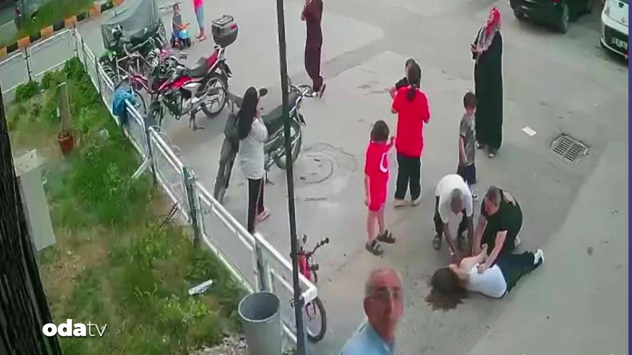 12. kattan düşen kız çocuğu hayata tutundu: Düşme anı kamerada