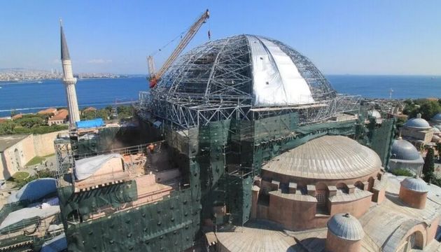 Ayasofya'da restorasyonda yeni aşama