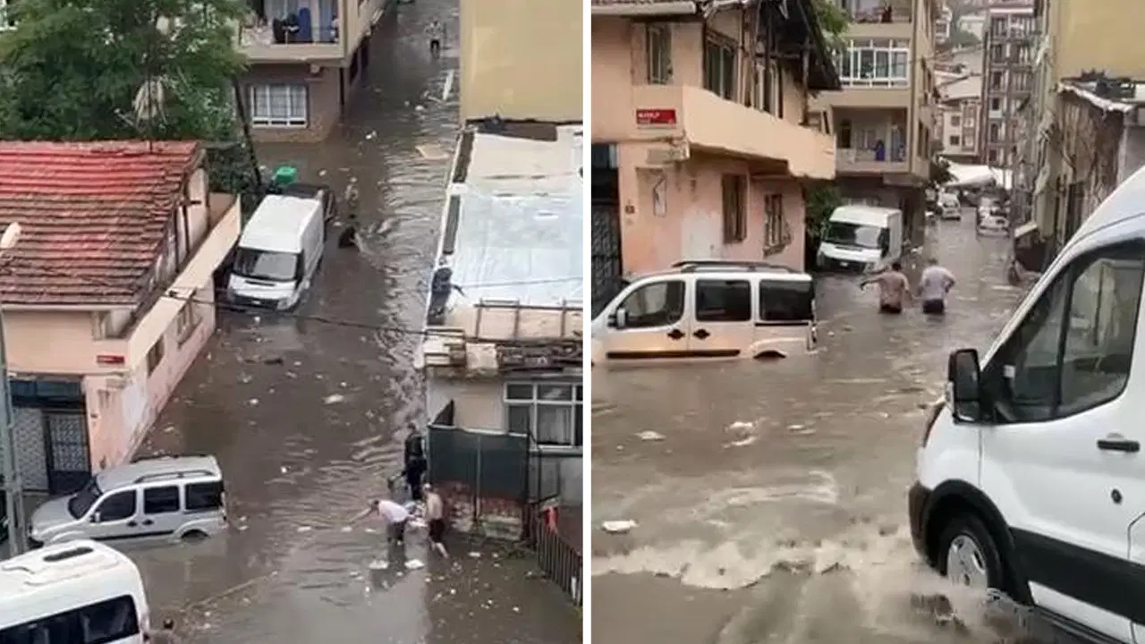 Kağıthane'de şiddetli sağanak: Ev ve iş yerlerini su bastı, araçlar sular altında kaldı!