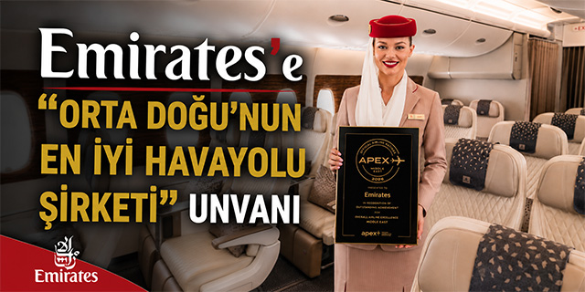 Emirates'e “Orta Doğu’nun En İyi Havayolu Şirketi” unvanı
