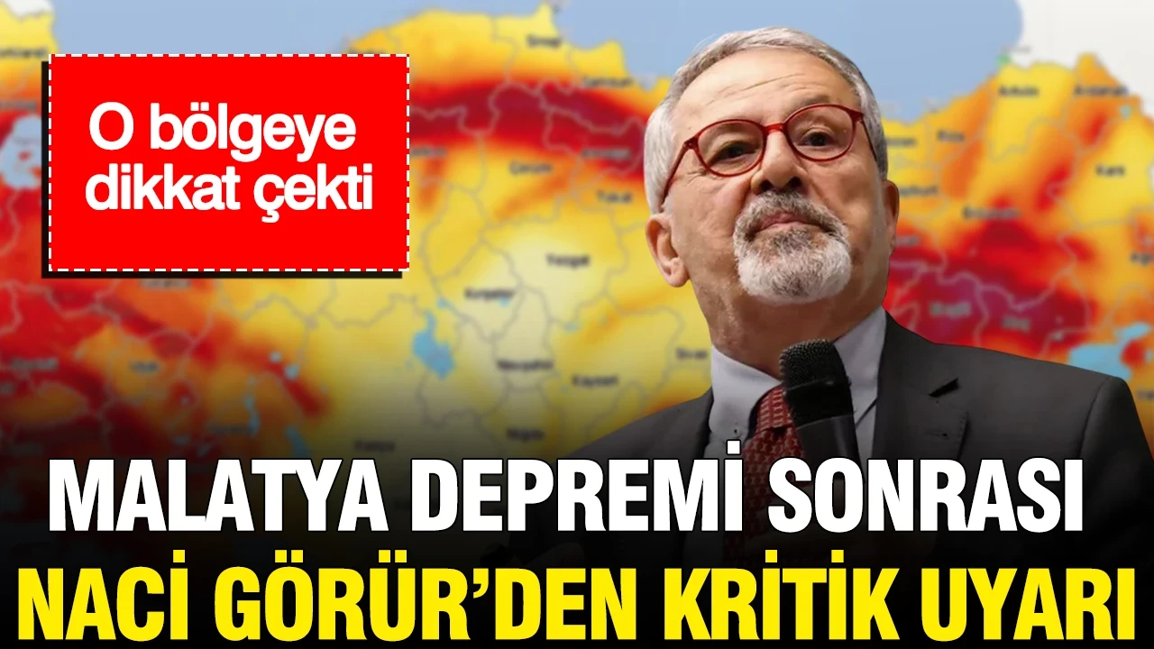 Malatya depremi sonrası Naci Görür’den kritik uyarı: O bölgeye dikkat çekti