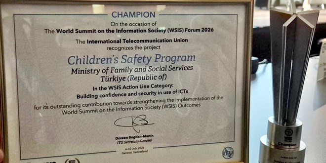 Çocuklar Güvende Uygulaması WSIS 2026'da 'Şampiyon Proje' Ödülü Kazandı