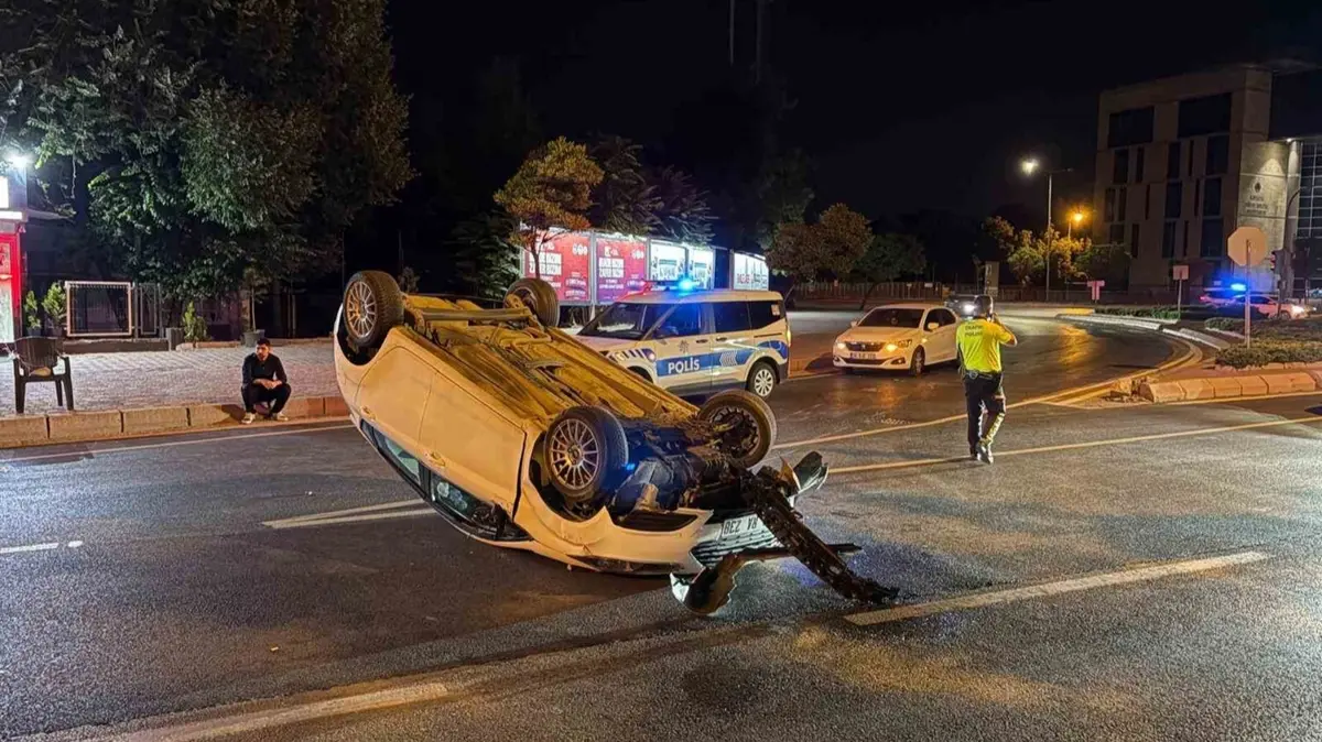 Kayseri'de gizemli kaza: Takla atan otomobilin sürücüsü aranıyor