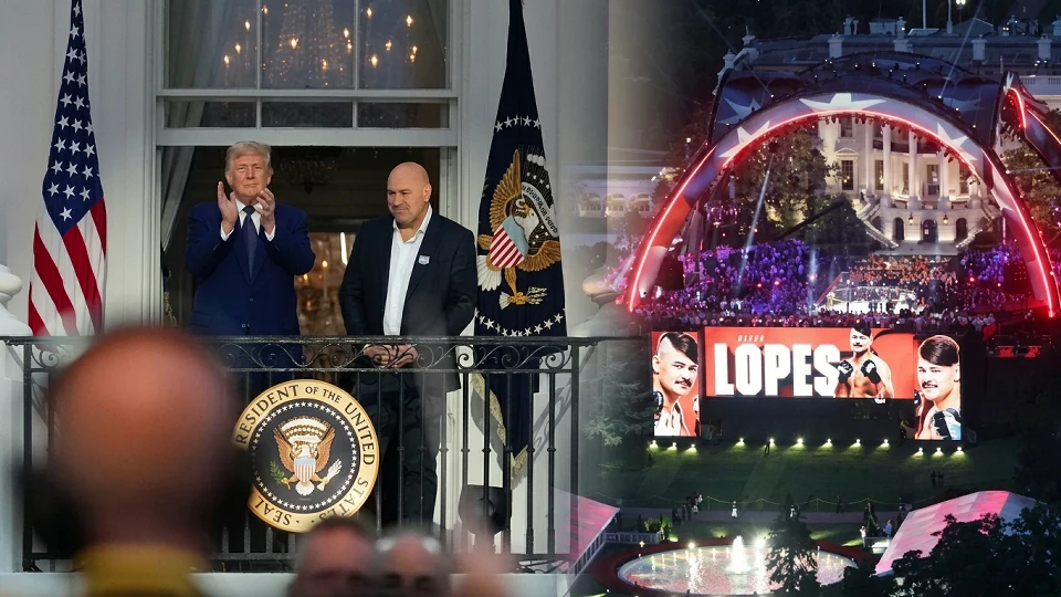 Beyaz Saray'da tarihi gece: Trump'ın 80. doğum gününe özel yıldırımların altında UFC dövüşü yapıldı | DÜNYA HABERLERİ